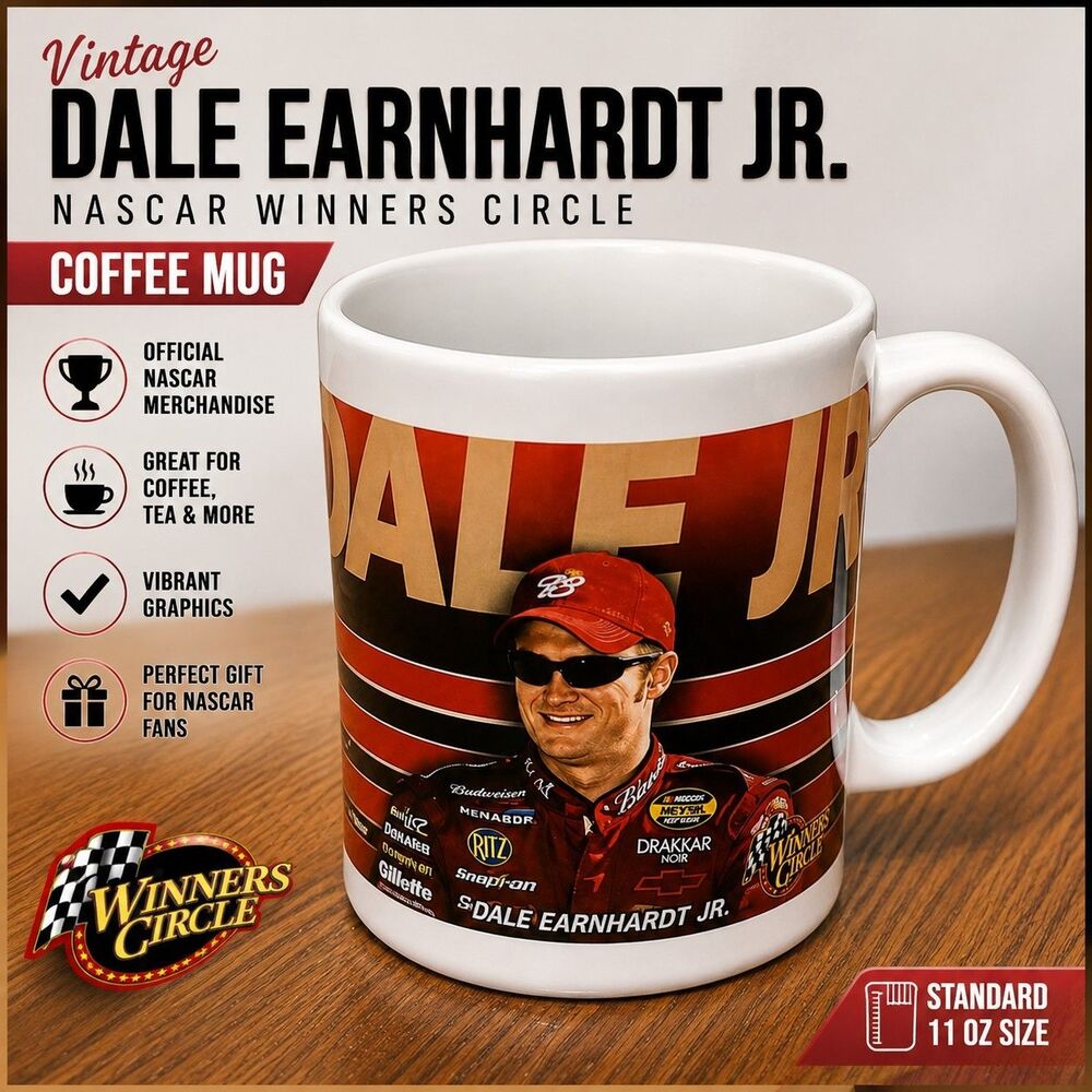 Vintage Dale Earnhardt Jr #8 NASCAR Winners Circle Coffee Mug DEI